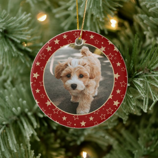 Decoración de foto de mascota de Navidad editable (Árbol)