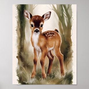 Decoración de guardería adorable de ciervo bebé ac