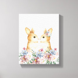 Decoración de guardería de flores de conejo para p