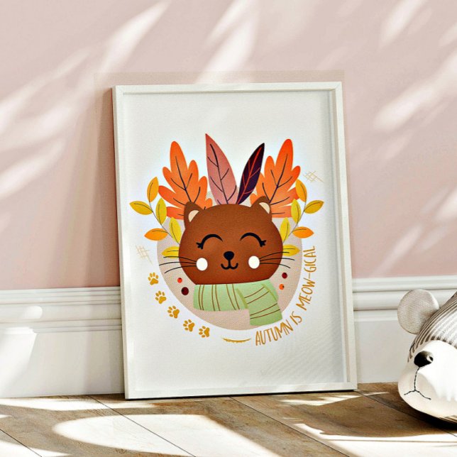 Decoración de guardería de ilustración digital imp (For kitty lovers this beautiful and adorable wall art print will be fantastic for any room decor.)