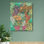 Decoración de guardería de jungla<br><div class="desc">¿Está planeando una guardería temática de la jungla o una habitación para niños? Esta original obra de arte cuenta con una exuberante selva amazónica que alberga un dormido jaguar camuflado. Decoren el espacio de sus hijos con esta hermosa jungla llena de sus plantas exóticas favoritas y un adorable gato grande....</div>