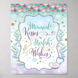 Decoración de guardería de niña sirena bajo el art