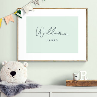 Decoración de guardería de nombre de bebé personal
