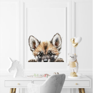 Decoración de guardería de perro salvaje de acuare