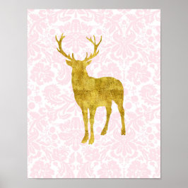 Decoración de guardería Deer de oro Girly Dámpara 