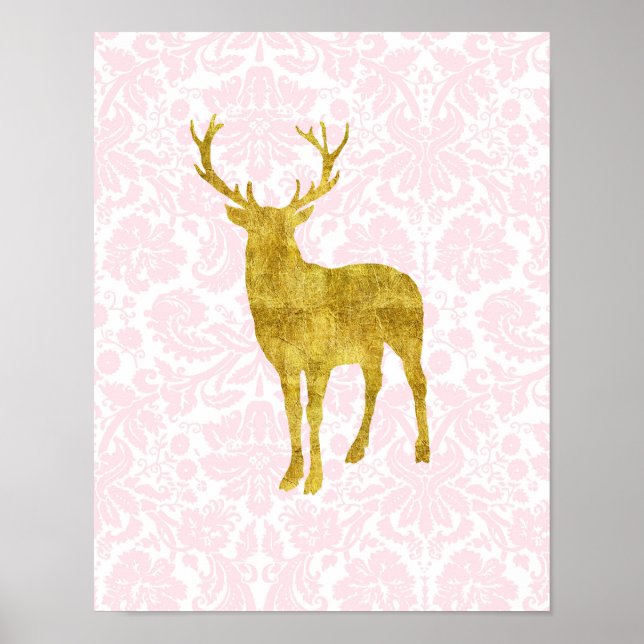 Decoración de guardería Deer de oro Girly Dámpara  (Frente)