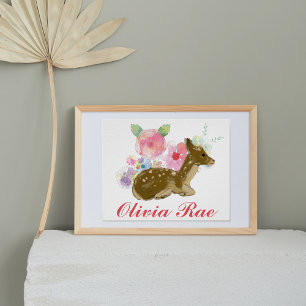 Decoración de guardería floral de Woodland persona