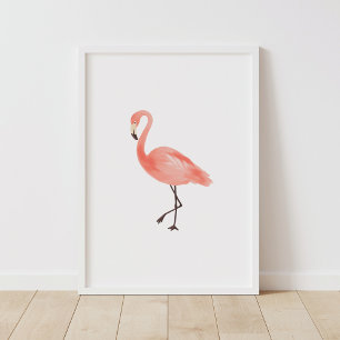 Decoración de guardería tropical de flamenco rosa