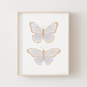 Decoración de habitación de niñas Mariposa Azul Pe