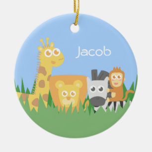 Decoración de habitación infantil con animales de