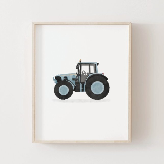 Decoración de habitación infantil de tractor azul (Subido por el creador)