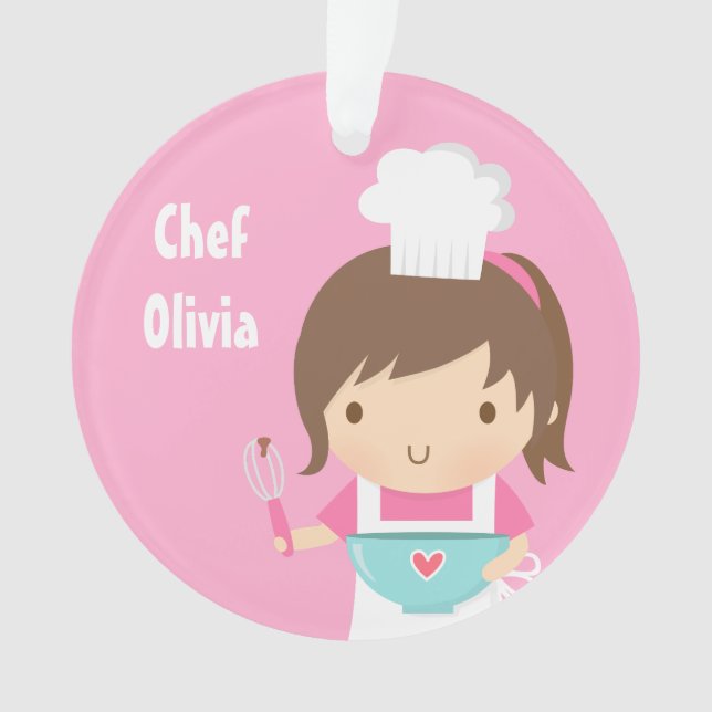 Decoración de habitación para niñas Chef Baker Lin (Anverso)