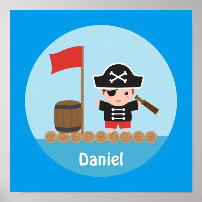 Decoración de habitación para niños con Capitán Pi (Frente)