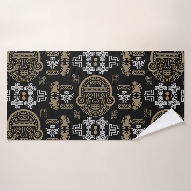 decoración de hogar azteca inca (Toalla de baño)