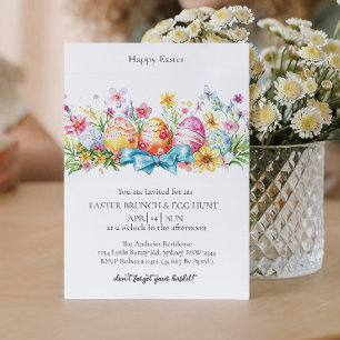 Decoración de huevos y caza de huevos Invitación