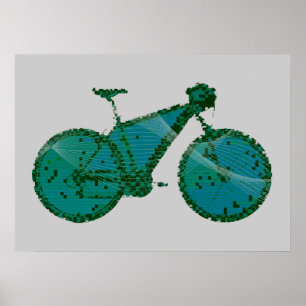 decoración de impresión de arte en bicicleta