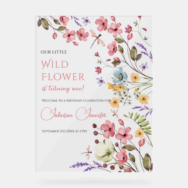 Decoración de jardín floral con mariposas (Anverso)