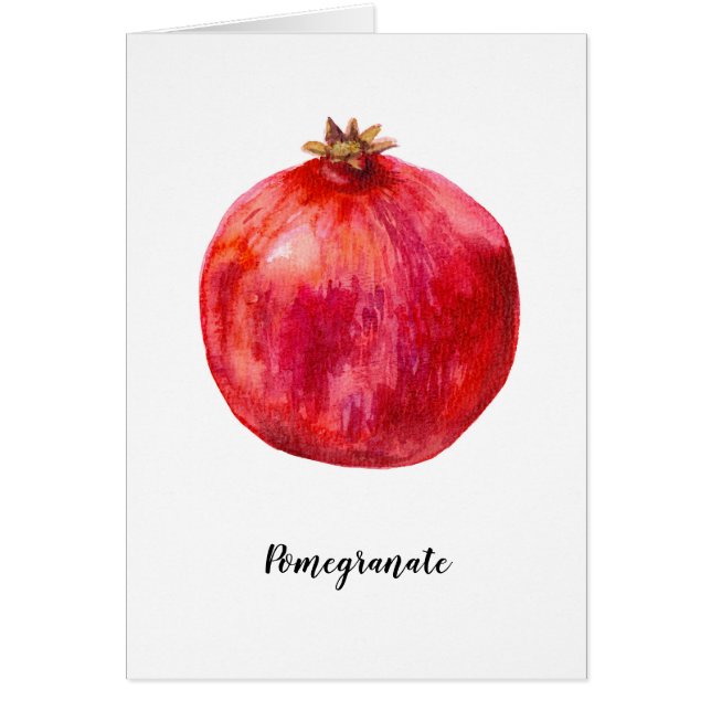 Decoración de la acuarela de frutas granadas. (Frente)