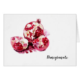 Decoración de la acuarela de frutas granadas.