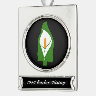 Decoración de la bandera del lirio de pascua