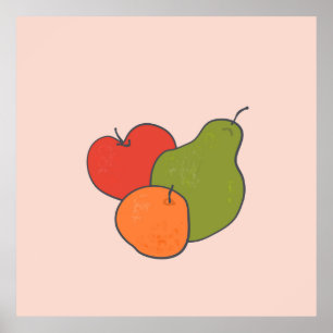 Decoración de la casa de arte de manzana roja y fr