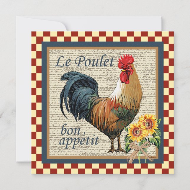 Decoración de la cocina francesa Le Poulet | (Anverso)
