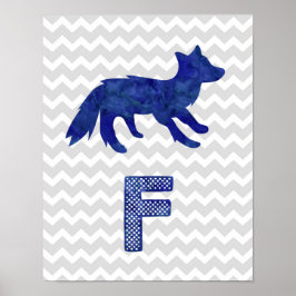Decoración De La Enfermería Letra Azul Fox Letra F