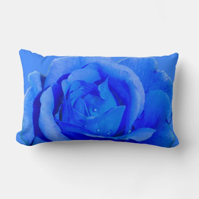 Decoración de la flor de almohada de Rosa azul Ros (Anverso)