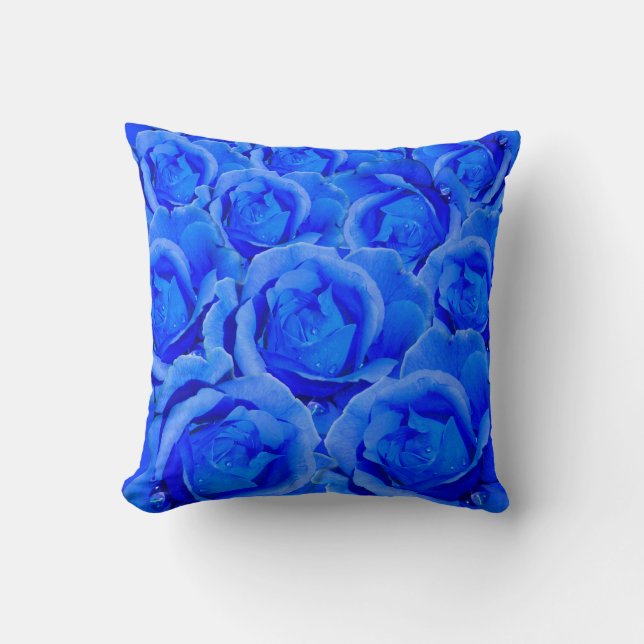 Decoración de la flor de almohada de Rosa azul Ros (Anverso)