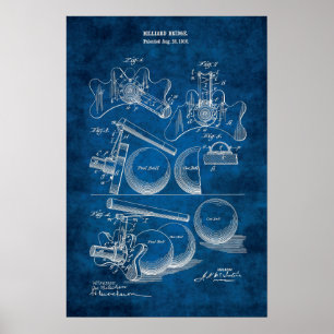 Decoración De La Habitación Billiard Patent Art #1