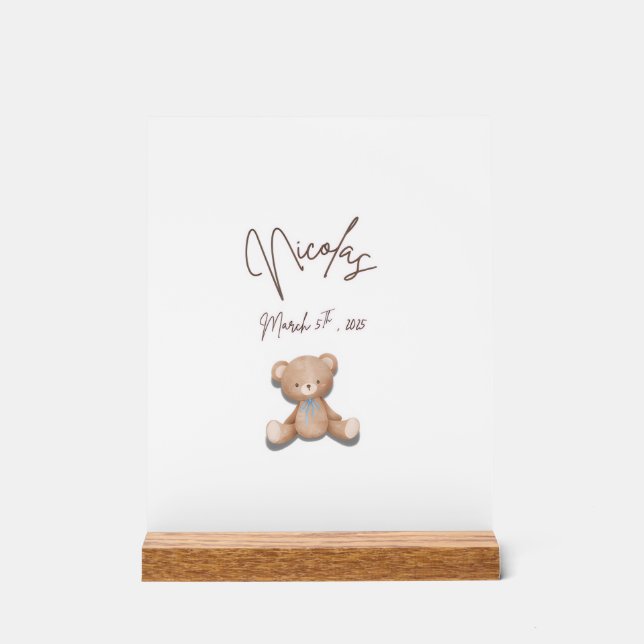 Decoración de la mesa del oso de peluche (Anverso)