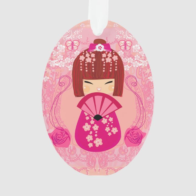Decoración de la muñeca de Kokeshi (Reverso)