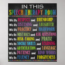 Decoración de la oficina del patólogo del lenguaje