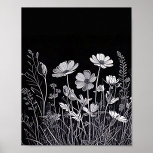 Decoración de la pared de la silueta de flores