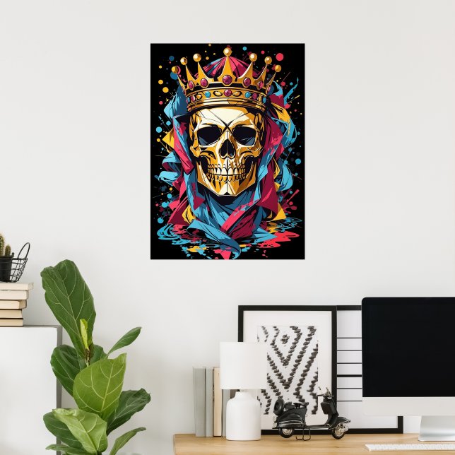 Decoración de la pared del Poster de King Skull Sc (Oficina en casa)