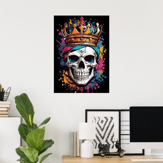 Decoración de la pared del Poster de King Skull Sc (Oficina en casa)