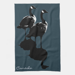 Decoración de la toalla de té del ganso de Canadá
