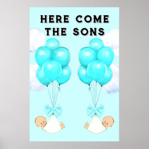 Decoración de los gemelos Baby Shower Boy