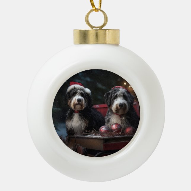 Decoración de los Navidades de Bernedoodle Snowy S (Anverso)