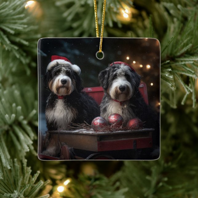 Decoración de los Navidades de Bernedoodle Snowy S (Árbol)