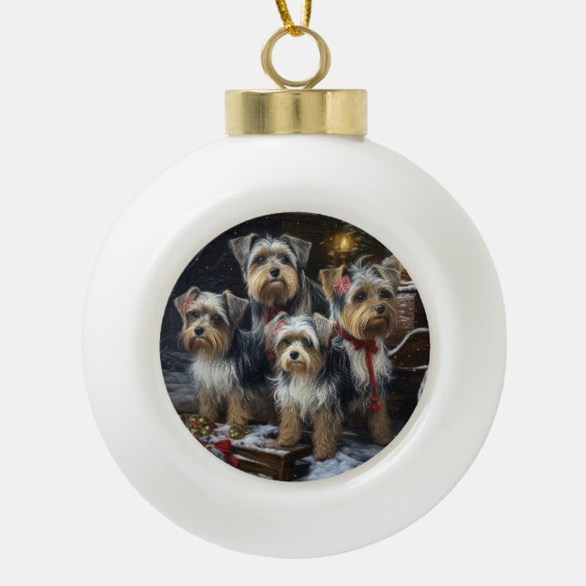 Decoración de los Navidades de Biewer Terrier Snow (Anverso)