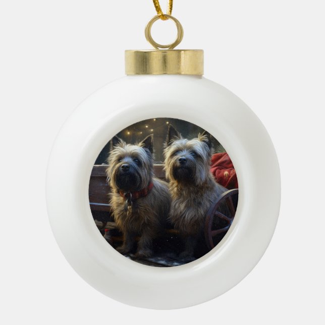 Decoración de los Navidades de Cairn Terrier Snowy (Anverso)