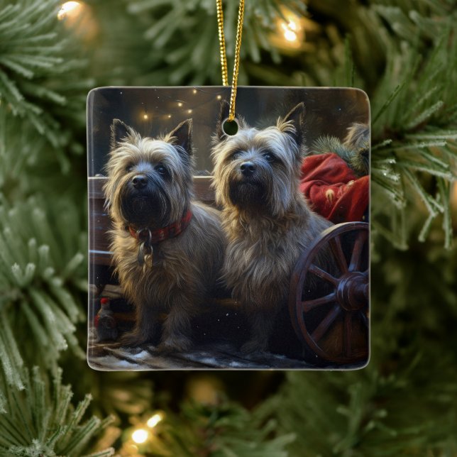 Decoración de los Navidades de Cairn Terrier Snowy (Árbol)