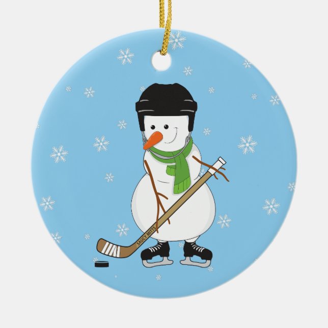 Decoración de los Navidades de hockey sobre nieve (Frente)