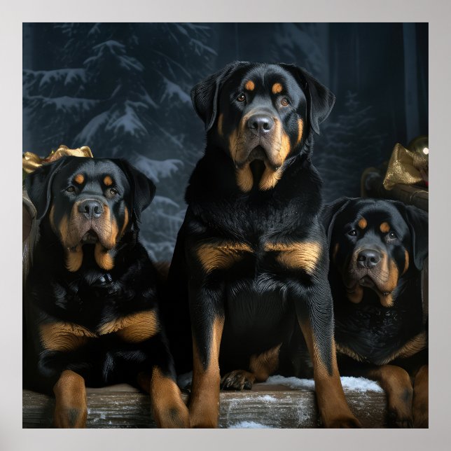 Decoración de los Navidades de Rottweiler Snowy Sl (Frente)