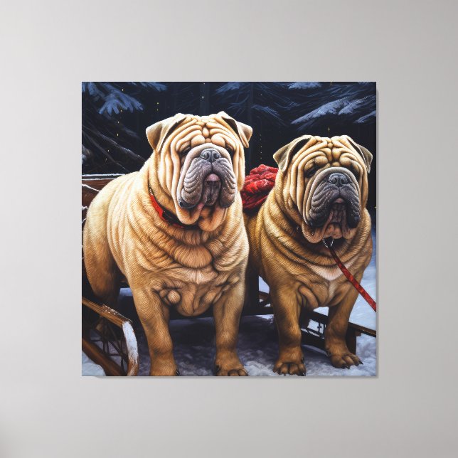 Decoración de los Navidades de Shar Pei Snowy Slei (Anverso)