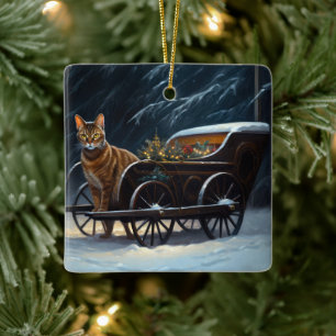 Decoración de los Navidades de Snowy Sleigh Ride
