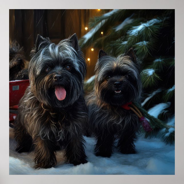 Decoración de los Navidades del Affenpinscher Snow (Frente)