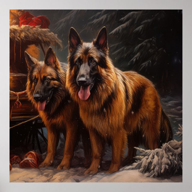 Decoración de los Navidades del Pastor Belga Snowy (Frente)