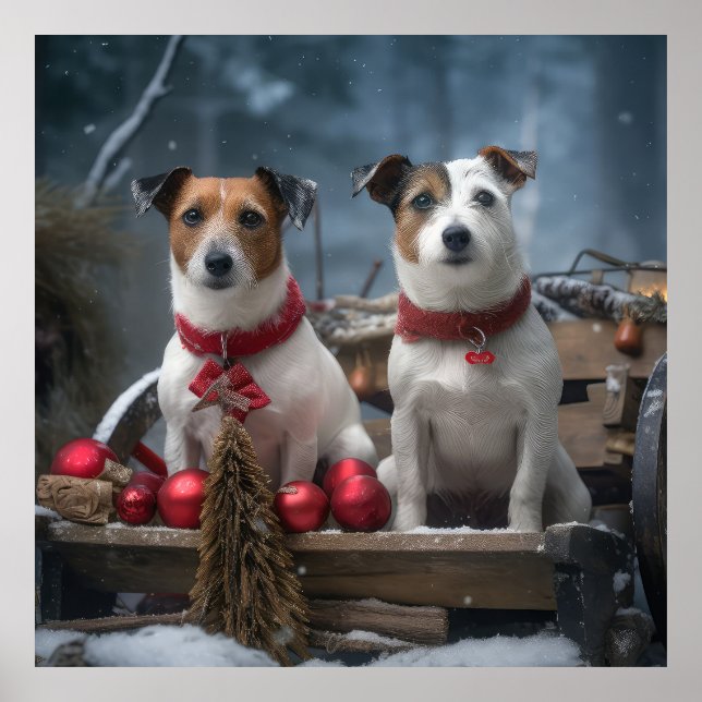 Decoración de los Navidades Jack Russell Snowy Sle (Frente)